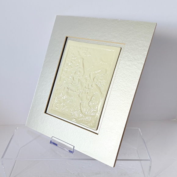 Belleek Ireland Parian China Lithophane “Lovers at Table” Courting Couple - Picture 5 of 12